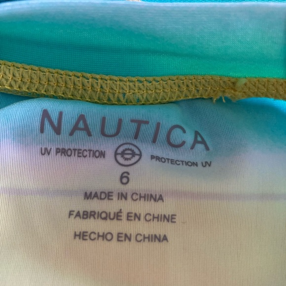 Nautica Girls Striped UV Protection Bathing Suit - Picture 6 of 12